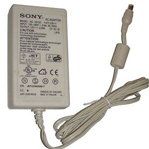 Genuine Sony AC Power Cord Adapter Wall Charger Model AC-V012C: 12V DC 2.09A